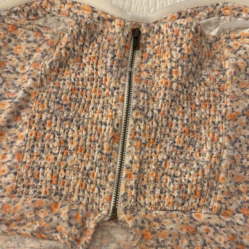 Floral Strapless cropped top - Picture 5 of 7